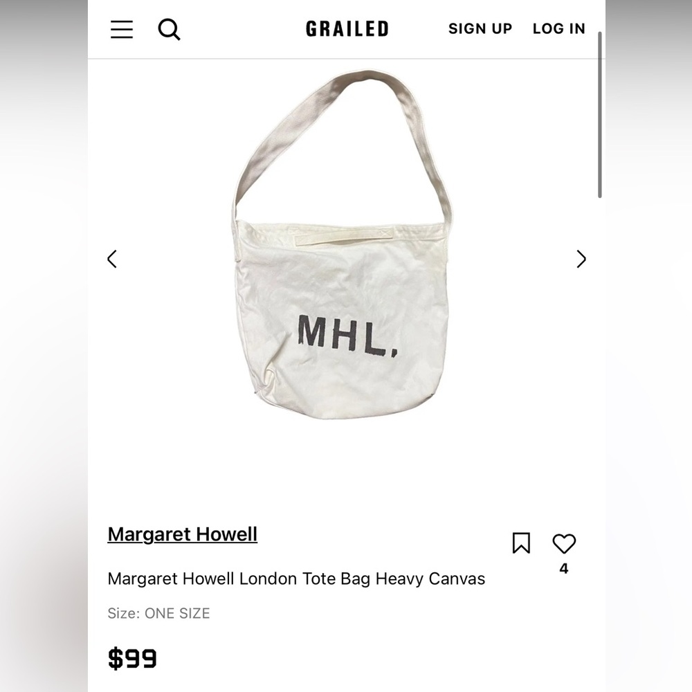 Margaret Howell MHL Tsuno Sling/Tote Shoulder Bag